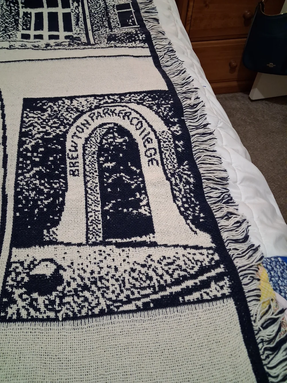 Brewton Parker College Black & White Woven Throw Blanket 67x48
